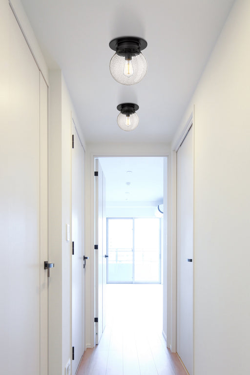 Flush Mount Z-Lite 7506F9-MB Matte Black Calhoun 1 Light Flush Mount Z-Lite