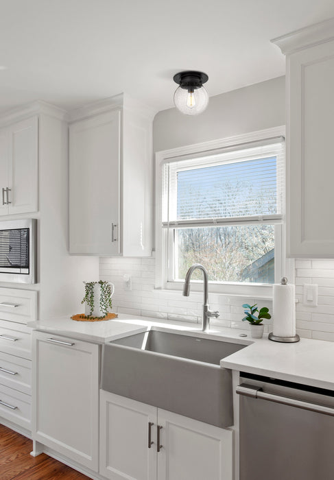 Flush Mount Z-Lite 7506F9-MB Matte Black Calhoun 1 Light Flush Mount Z-Lite