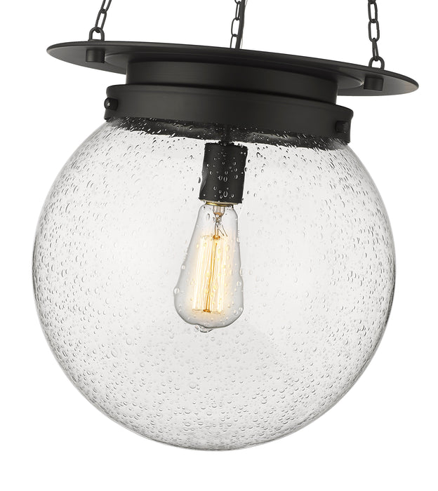 Pendant Z-Lite 7506P13-MB Matte Black Calhoun 1 Light Pendant Z-Lite