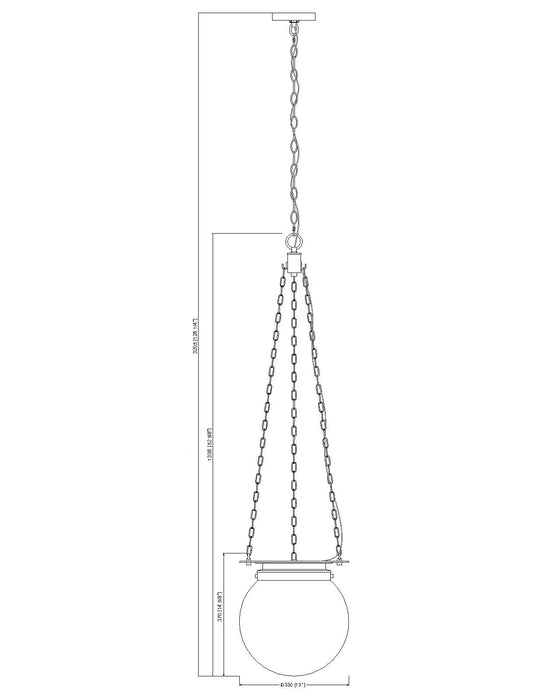 Pendant Z-Lite 7506P13-MB Matte Black Calhoun 1 Light Pendant Z-Lite