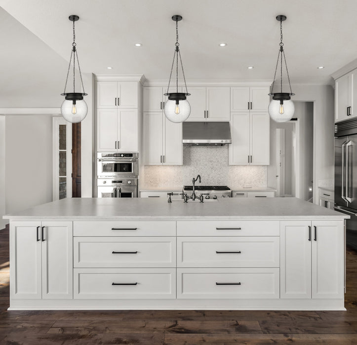 Pendant Z-Lite 7506P13-MB Matte Black Calhoun 1 Light Pendant Z-Lite