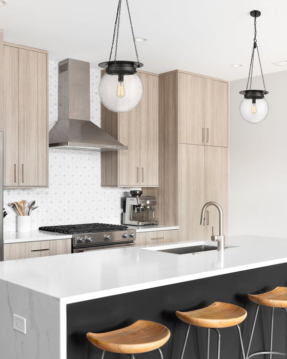 Pendant Z-Lite 7506P13-MB Matte Black Calhoun 1 Light Pendant Z-Lite