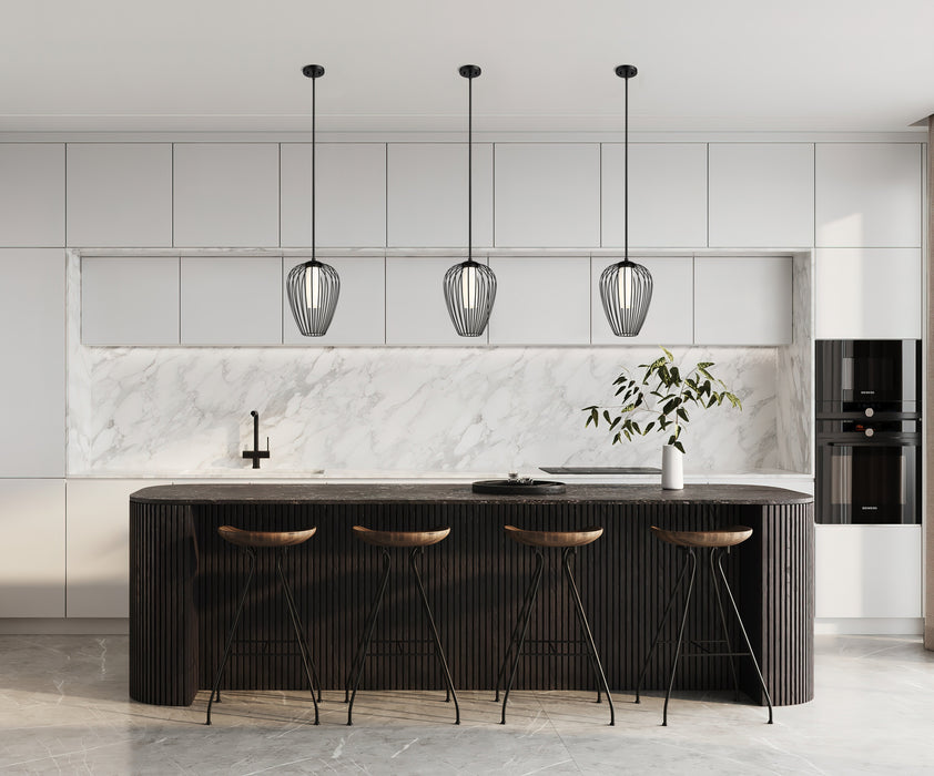 Pendant Z-Lite 7507-12MB Matte Black Savanti 1 Light Pendant Z-Lite