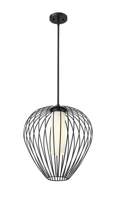 Pendant Z-Lite 7507-18MB Matte Black Savanti 1 Light Pendant Z-Lite