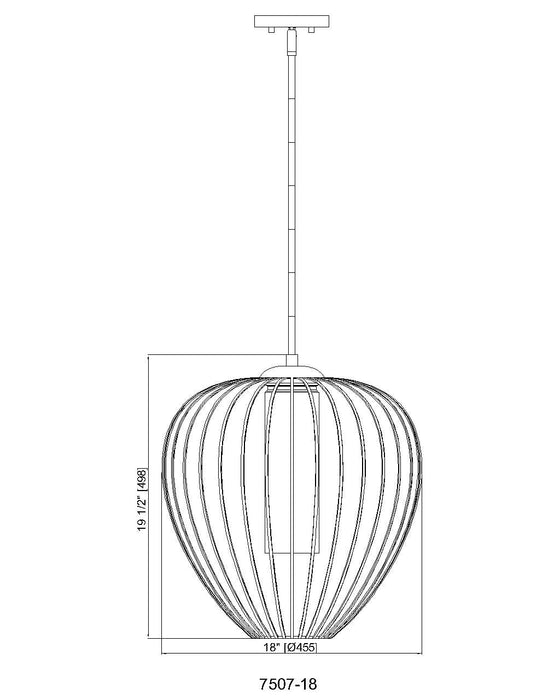 Pendant Z-Lite 7507-18TW Tundra White Savanti 1 Light Pendant Z-Lite