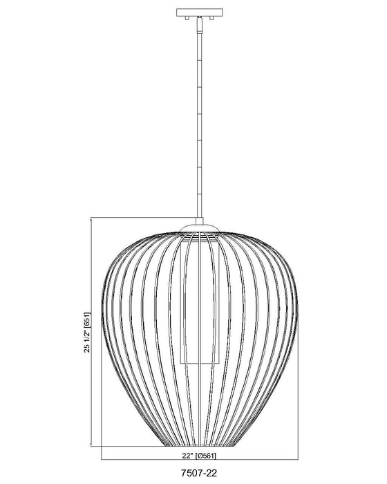 Pendant Z-Lite 7507-22MGLD Modern Gold Savanti 1 Light Pendant Z-Lite