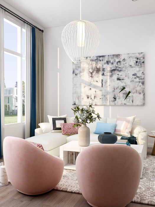 Pendant Z-Lite 7507-22TW Tundra White Savanti 1 Light Pendant Z-Lite