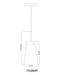 Pendant Z-Lite 7508MP-MGLD Modern Gold Kira 1 Light Pendant Z-Lite