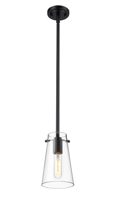 Pendant Z-Lite 7508MP-ROD-MB Matte Black Kira 1 Light Pendant Z-Lite