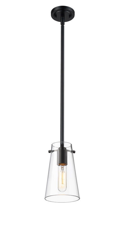 Pendant Z-Lite 7508MP-ROD-MB Matte Black Kira 1 Light Pendant Z-Lite