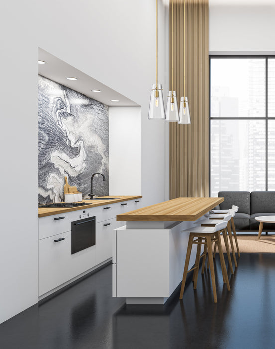 Pendant Z-Lite 7508P-ROD-MGLD Modern Gold Kira 1 Light Pendant Z-Lite