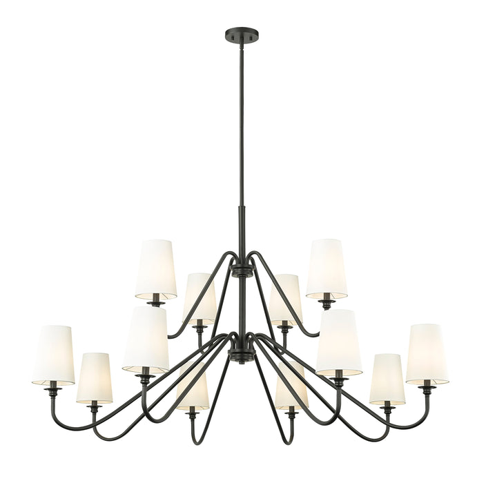Chandelier Z-Lite 7509-12-60MB Matte Black Gianna 12 Light Chandelier Z-Lite