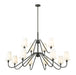 Chandelier Z-Lite 7509-12-60MB Matte Black Gianna 12 Light Chandelier Z-Lite