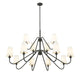 Chandelier Z-Lite 7509-12-60MB Matte Black Gianna 12 Light Chandelier Z-Lite