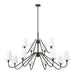 Chandelier Z-Lite 7509-12-60MB Matte Black Gianna 12 Light Chandelier Z-Lite