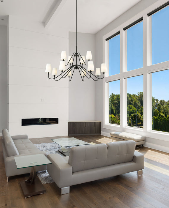 Chandelier Z-Lite 7509-12-60MB Matte Black Gianna 12 Light Chandelier Z-Lite