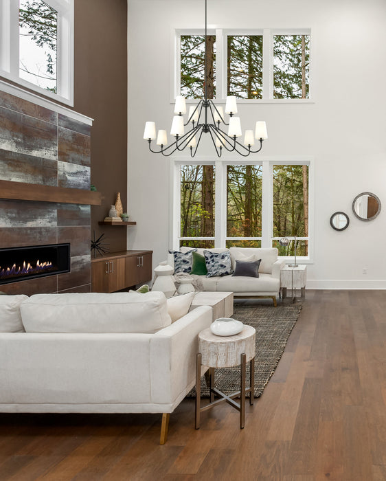 Chandelier Z-Lite 7509-12-60MB Matte Black Gianna 12 Light Chandelier Z-Lite