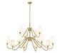 Chandelier Z-Lite 7509-12-60MGLD Modern Gold Gianna 12 Light Chandelier Z-Lite