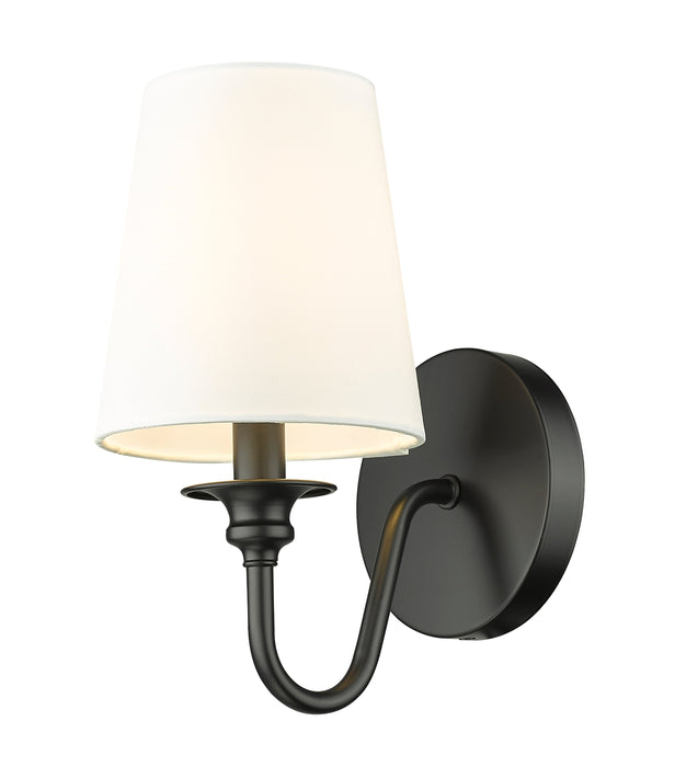 Wall Sconce Z-Lite 7509-1S-MB Matte Black Gianna 1 Light Wall Sconce Z-Lite