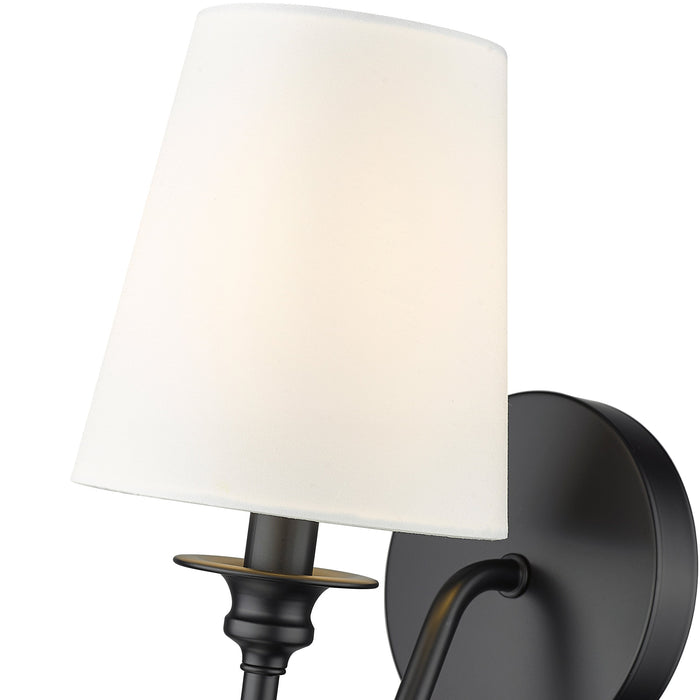 Wall Sconce Z-Lite 7509-1S-MB Matte Black Gianna 1 Light Wall Sconce Z-Lite