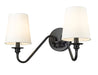 Wall Sconce Z-Lite 7509-2S-MB Matte Black Gianna 2 Light Wall Sconce Z-Lite
