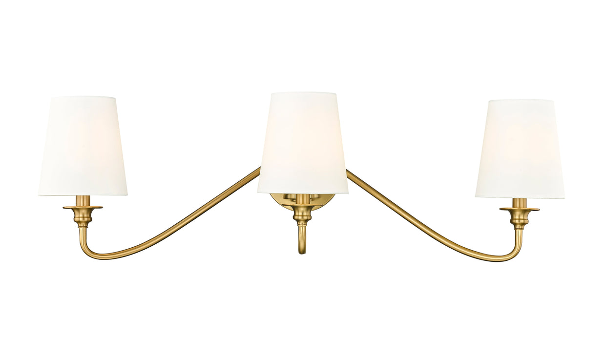 Wall Sconce Z-Lite 7509-3S-MGLD Modern Gold Gianna 3 Light Wall Sconce Z-Lite