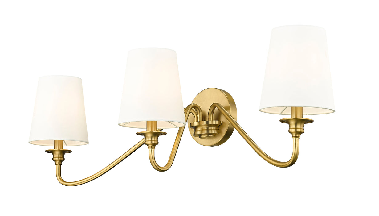 Wall Sconce Z-Lite 7509-3S-MGLD Modern Gold Gianna 3 Light Wall Sconce Z-Lite