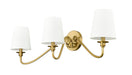 Wall Sconce Z-Lite 7509-3S-MGLD Modern Gold Gianna 3 Light Wall Sconce Z-Lite