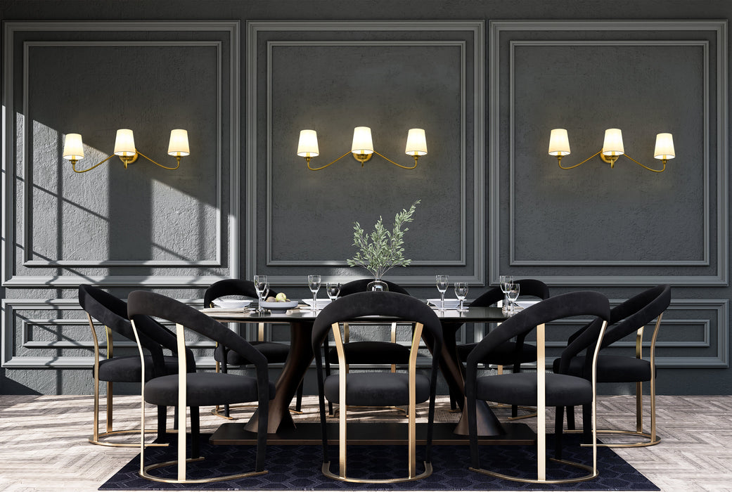 Wall Sconce Z-Lite 7509-3S-MGLD Modern Gold Gianna 3 Light Wall Sconce Z-Lite