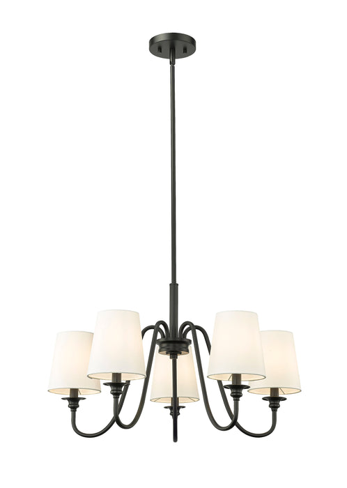 Chandelier Z-Lite 7509-5-26MB Matte Black Gianna 5 Light Chandelier Z-Lite