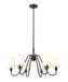 Chandelier Z-Lite 7509-6-32MB Matte Black Gianna 6 Light Chandelier Z-Lite