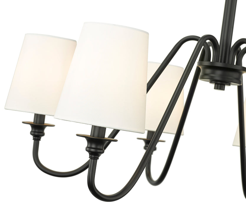 Chandelier Z-Lite 7509-6-32MB Matte Black Gianna 6 Light Chandelier Z-Lite