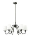 Chandelier Z-Lite 7509-6-32MB Matte Black Gianna 6 Light Chandelier Z-Lite