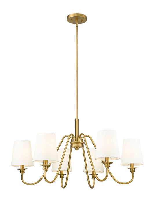 Chandelier Z-Lite 7509-6-32MGLD Modern Gold Gianna 6 Light Chandelier Z-Lite
