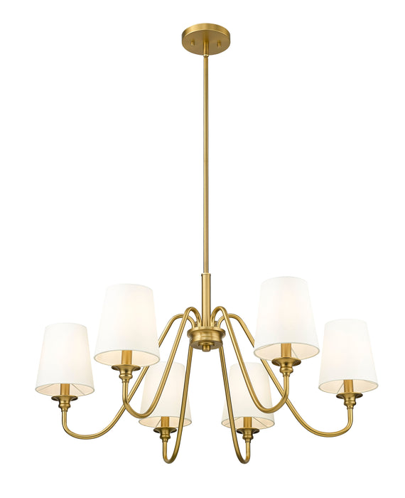 Chandelier Z-Lite 7509-6-32MGLD Modern Gold Gianna 6 Light Chandelier Z-Lite
