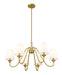 Chandelier Z-Lite 7509-6-32MGLD Modern Gold Gianna 6 Light Chandelier Z-Lite