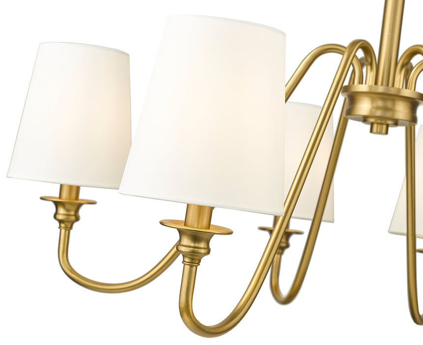 Chandelier Z-Lite 7509-6-32MGLD Modern Gold Gianna 6 Light Chandelier Z-Lite