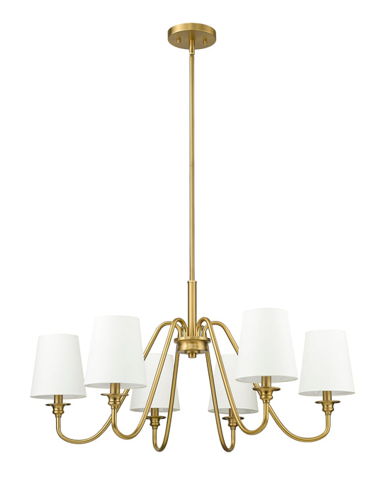 Chandelier Z-Lite 7509-6-32MGLD Modern Gold Gianna 6 Light Chandelier Z-Lite