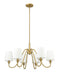 Chandelier Z-Lite 7509-6-32MGLD Modern Gold Gianna 6 Light Chandelier Z-Lite