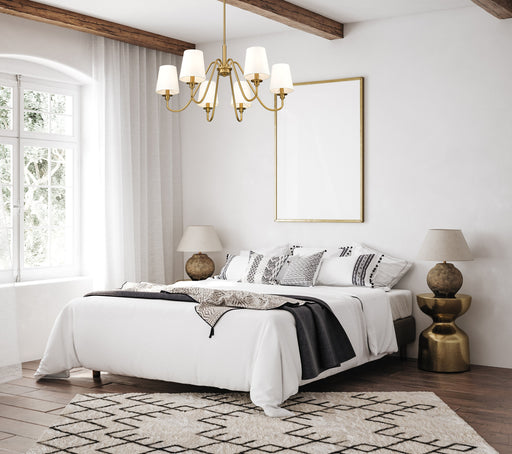 Chandelier Z-Lite 7509-6-32MGLD Modern Gold Gianna 6 Light Chandelier Z-Lite