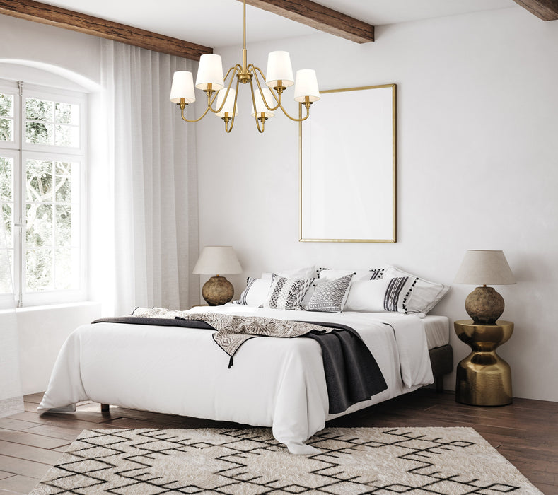 Chandelier Z-Lite 7509-6-32MGLD Modern Gold Gianna 6 Light Chandelier Z-Lite