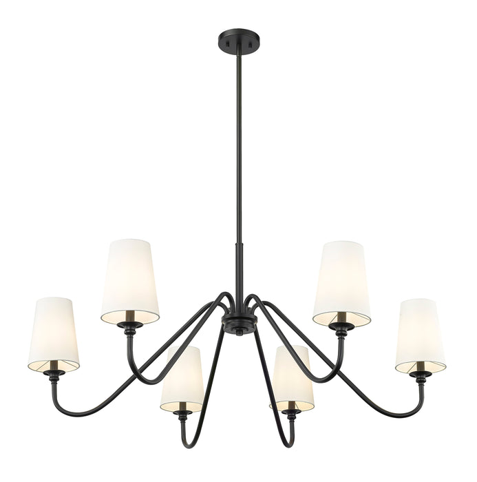 Chandelier Z-Lite 7509-6-46MB Matte Black Gianna 6 Light Chandelier Z-Lite