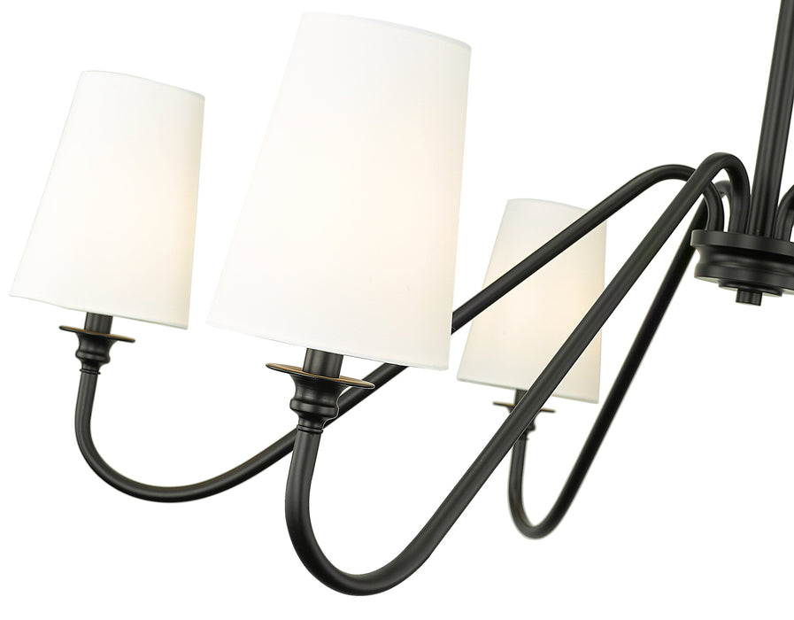 Chandelier Z-Lite 7509-6-46MB Matte Black Gianna 6 Light Chandelier Z-Lite