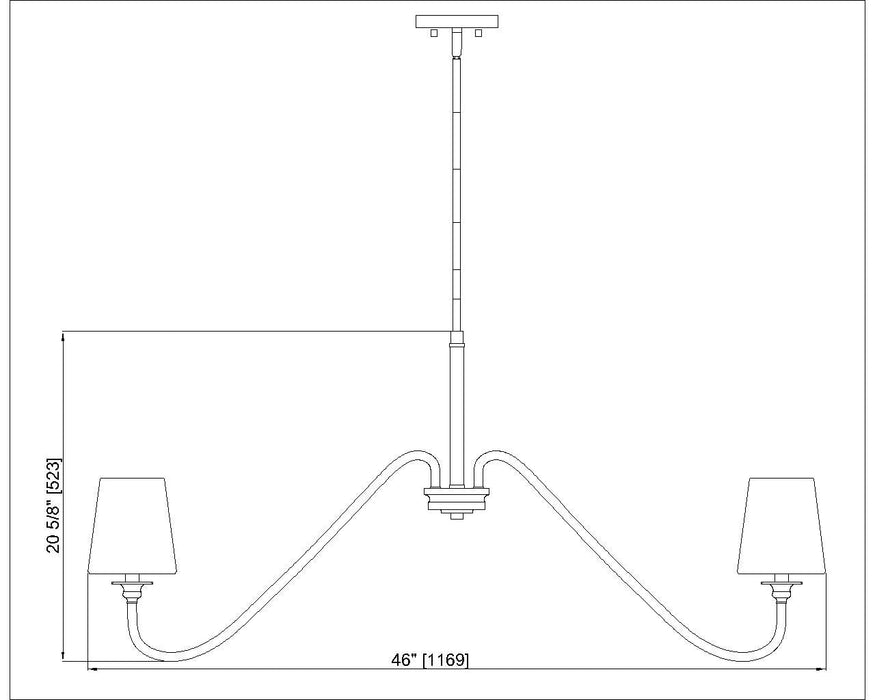 Chandelier Z-Lite 7509-6-46MB Matte Black Gianna 6 Light Chandelier Z-Lite