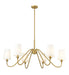 Chandelier Z-Lite 7509-6-46MGLD Modern Gold Gianna 6 Light Chandelier Z-Lite