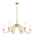 Chandelier Z-Lite 7509-6-46MGLD Modern Gold Gianna 6 Light Chandelier Z-Lite