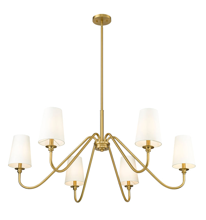 Chandelier Z-Lite 7509-6-46MGLD Modern Gold Gianna 6 Light Chandelier Z-Lite