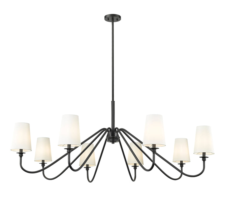 Chandelier Z-Lite 7509-8-60MB Matte Black Gianna 8 Light Chandelier Z-Lite
