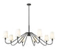 Chandelier Z-Lite 7509-8-60MB Matte Black Gianna 8 Light Chandelier Z-Lite