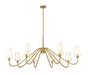 Chandelier Z-Lite 7509-8-60MGLD Modern Gold Gianna 8 Light Chandelier Z-Lite